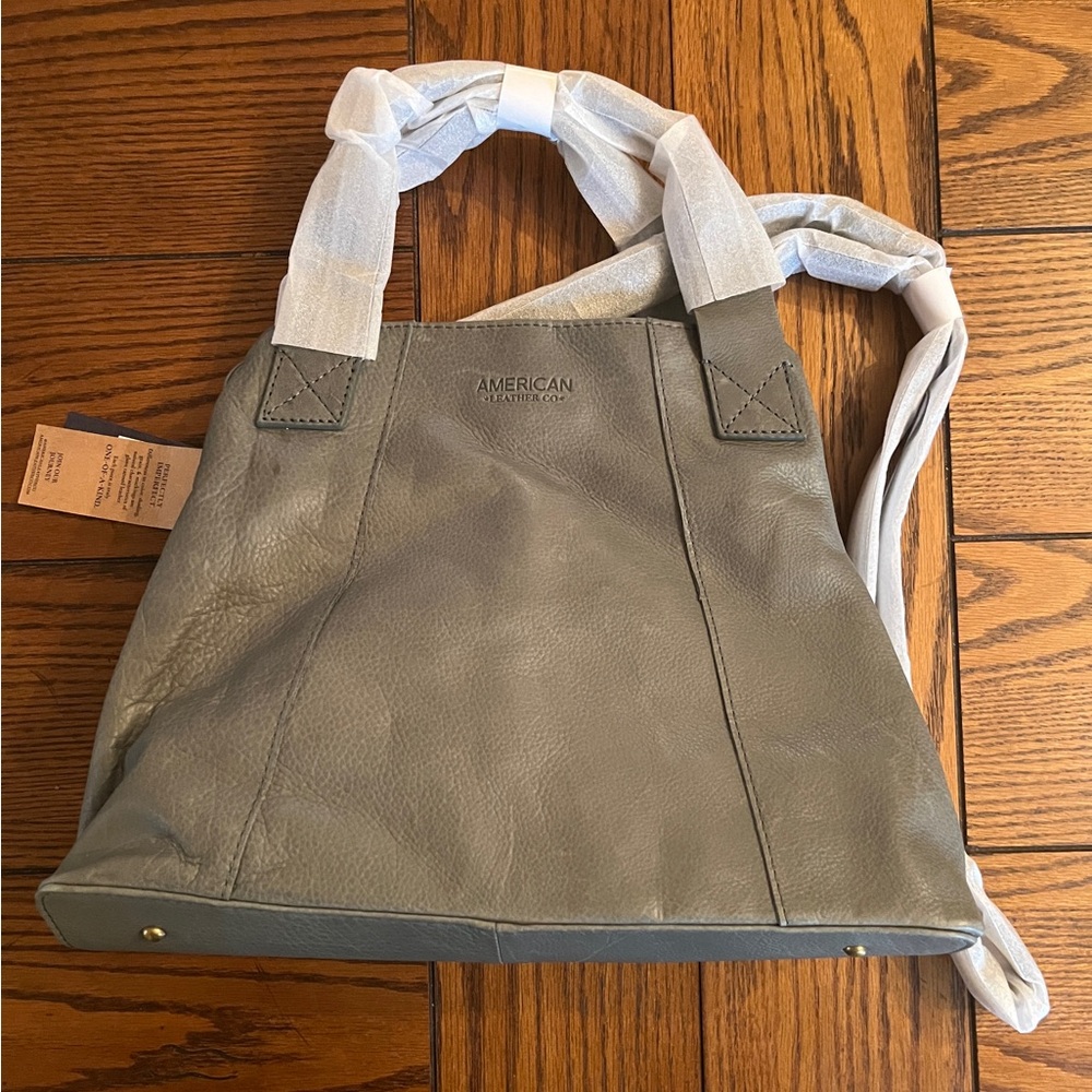 Sage green leather purse